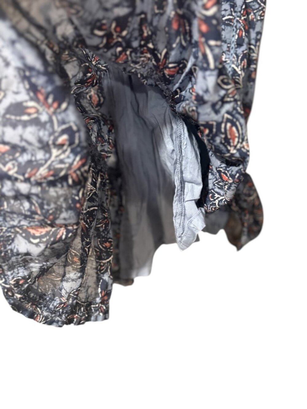Lucky Brand Blue Floral V-Neck Ruffle Sundress - Picture 4 of 6